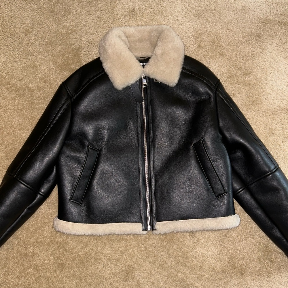 Karl Lagerfeld Black Jacket with Cream Collar